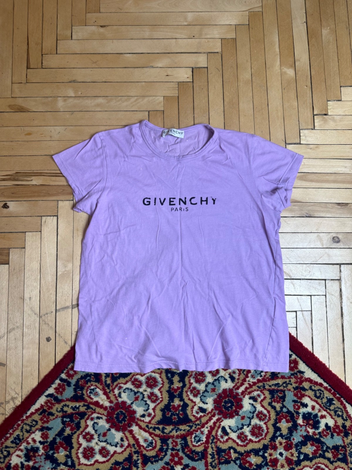 Womens Givenchy Distressed Logo T Shirt Size S