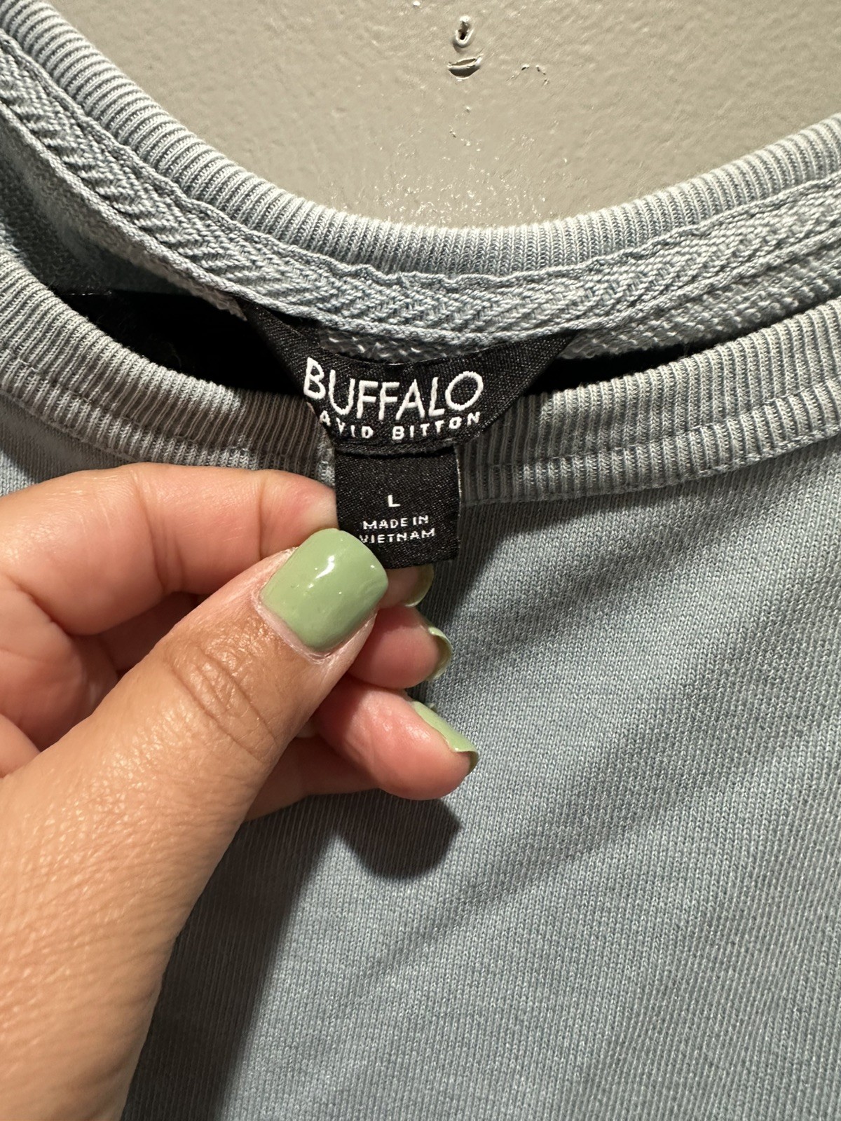 Buffalo David Bitton Sweatshirt Pullover Long Sleeve Size L Blue