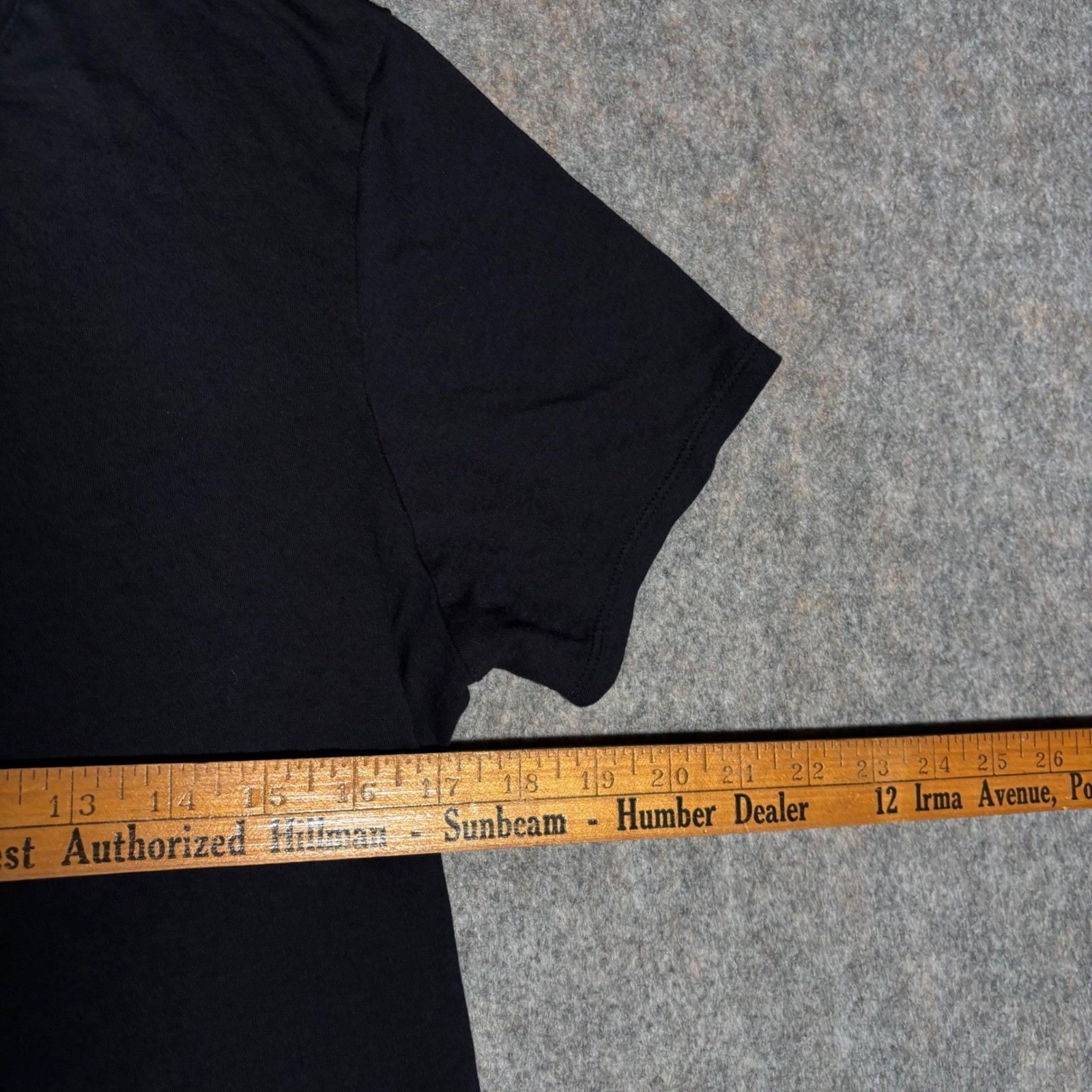 Vince Pima Cotton Modal T-Shirt Womens M Black Paper Thin See Through DISTRESSED