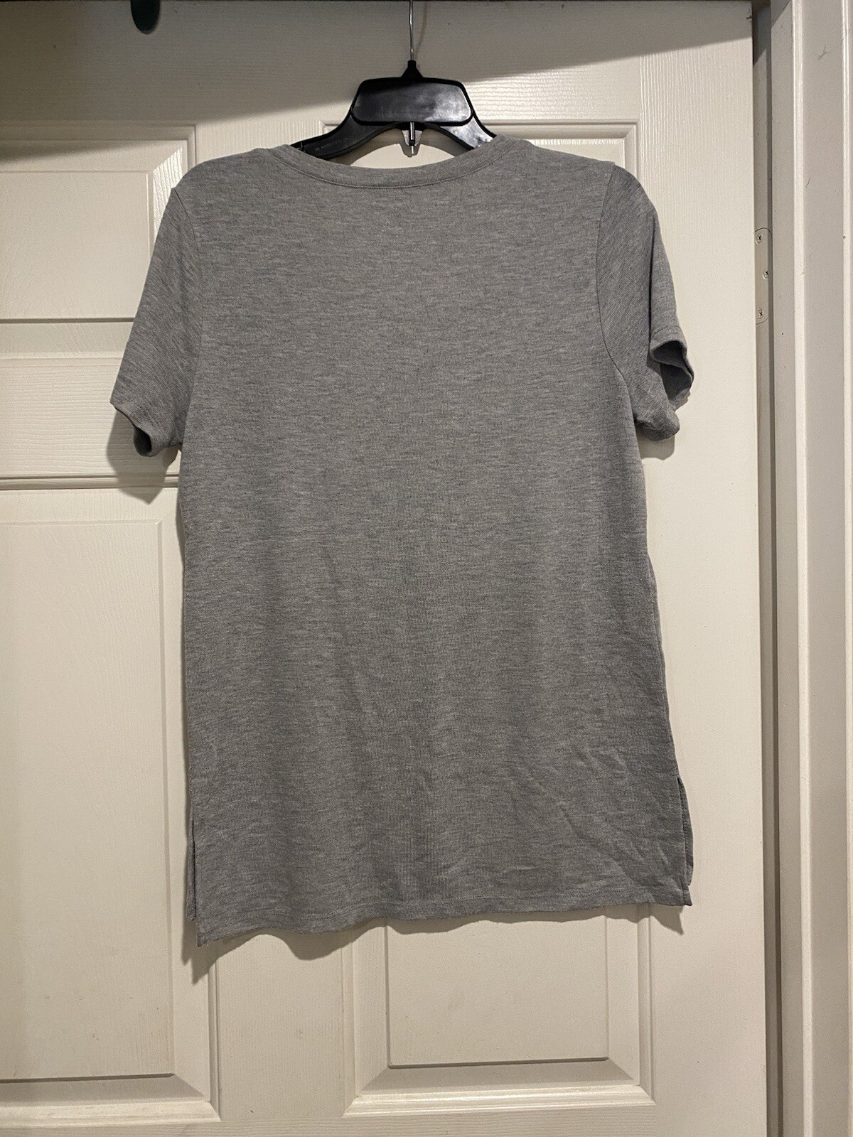 State Of Mine Touchdown T Shirt Split Sides Women’s Medium Gray Soft B80