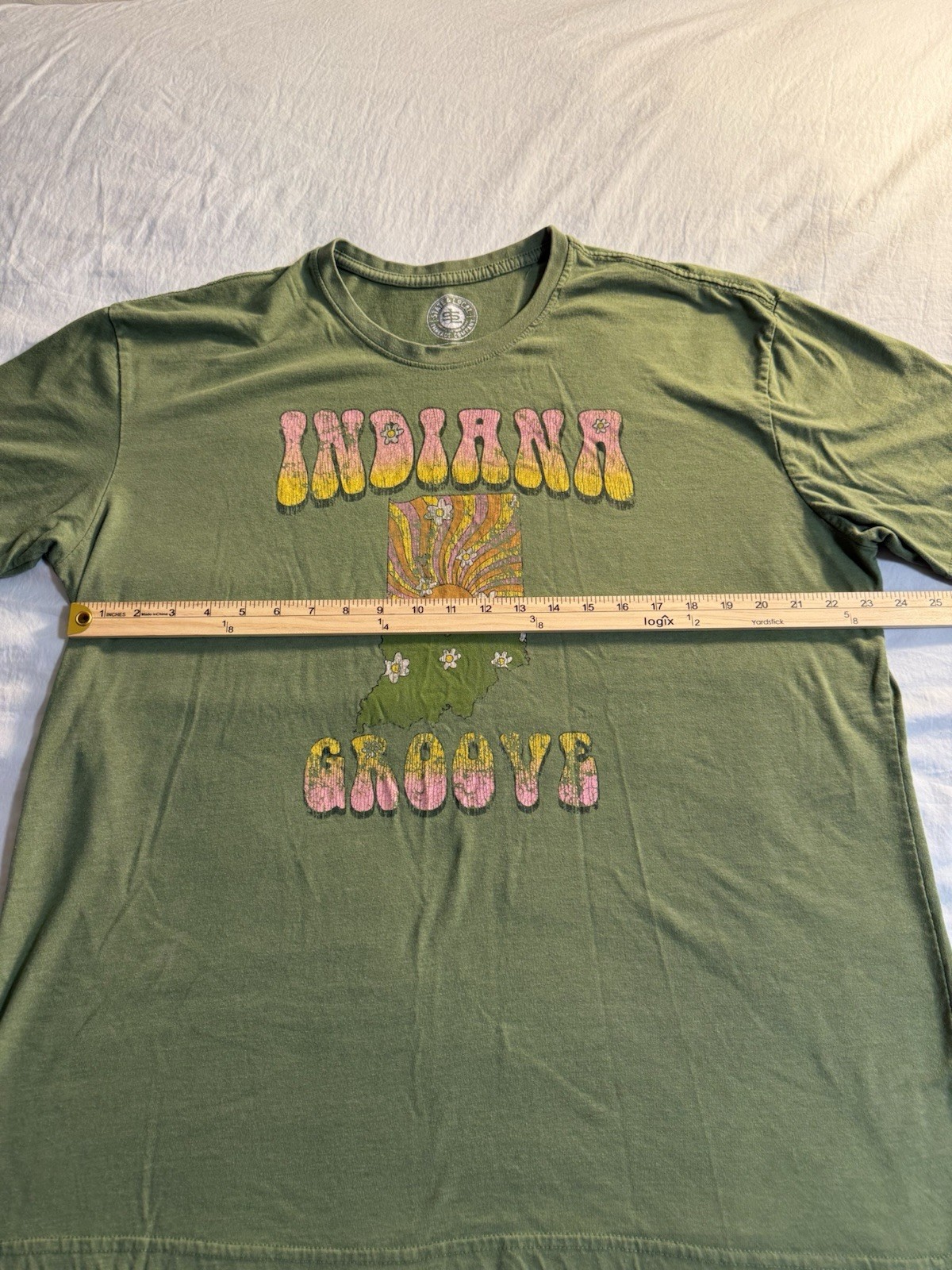 Women State And Local Thread Company T-Shirt Size 2XL Green Indiana Groove