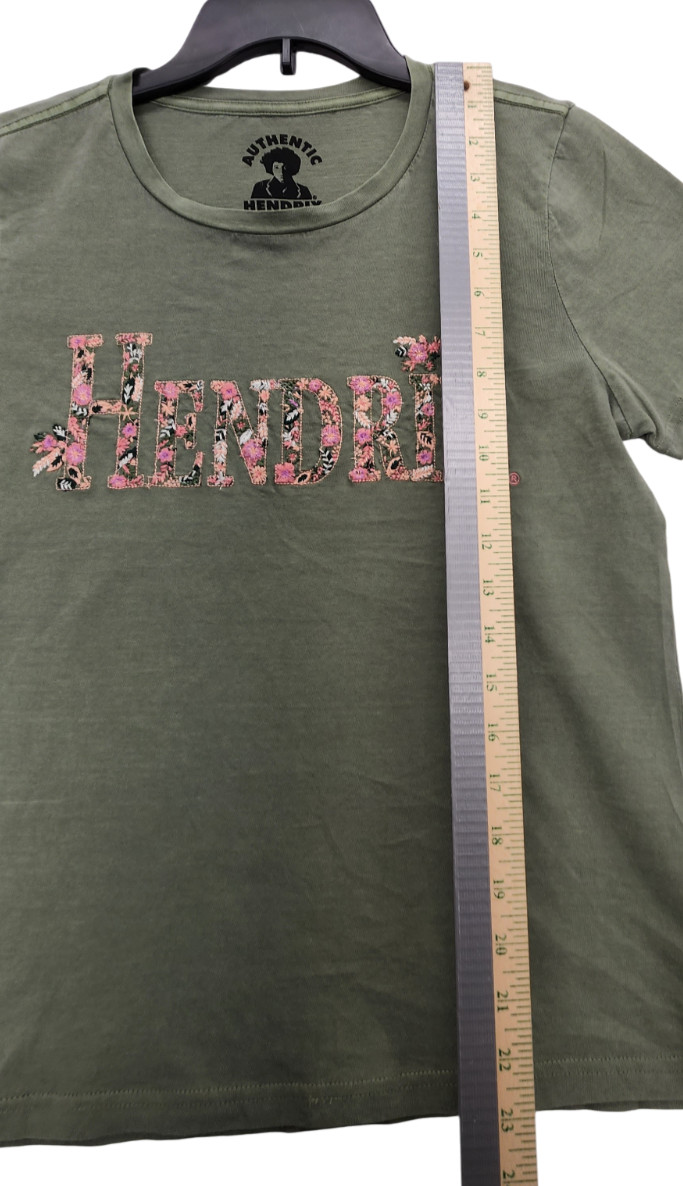 Lucky Brand Authentic Hendrix Womens Olivine Floral Classic Crew Tee SZ S M1133