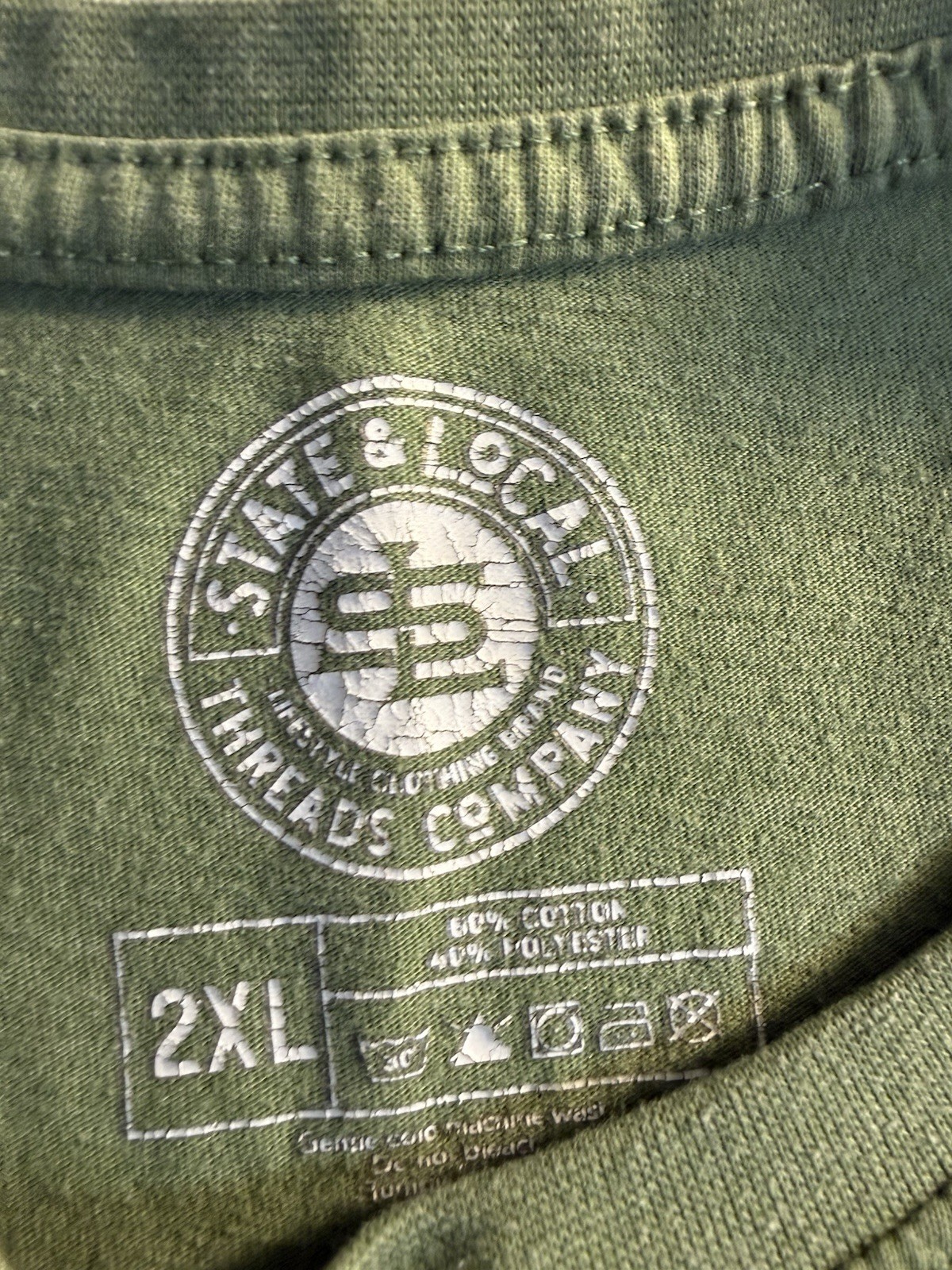Women State And Local Thread Company T-Shirt Size 2XL Green Indiana Groove