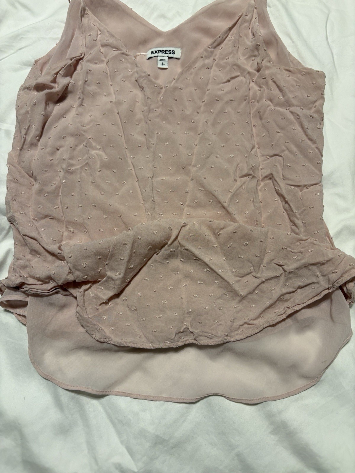 Express Y2K Swiss Dot Babydoll Tank S