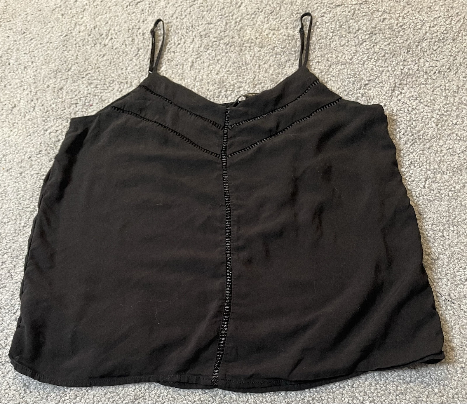 90S Y2K Banana Republic Tank Top Women’s Cami M Black Goth Clubwear Sexy