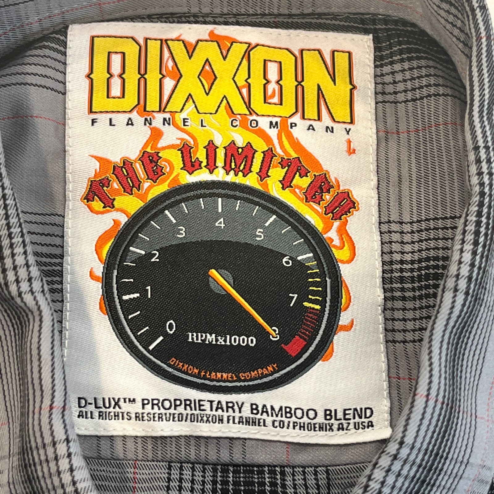 Dixxon Flannel Limiter Womens Large Bamboo Gray Black Plaid Short Sleeve Shirt