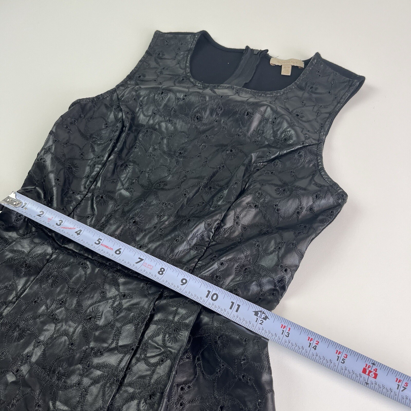 Anthropologie Faux Leather Peplum Top XS Edgy Goth Cyberpunk Mob wife