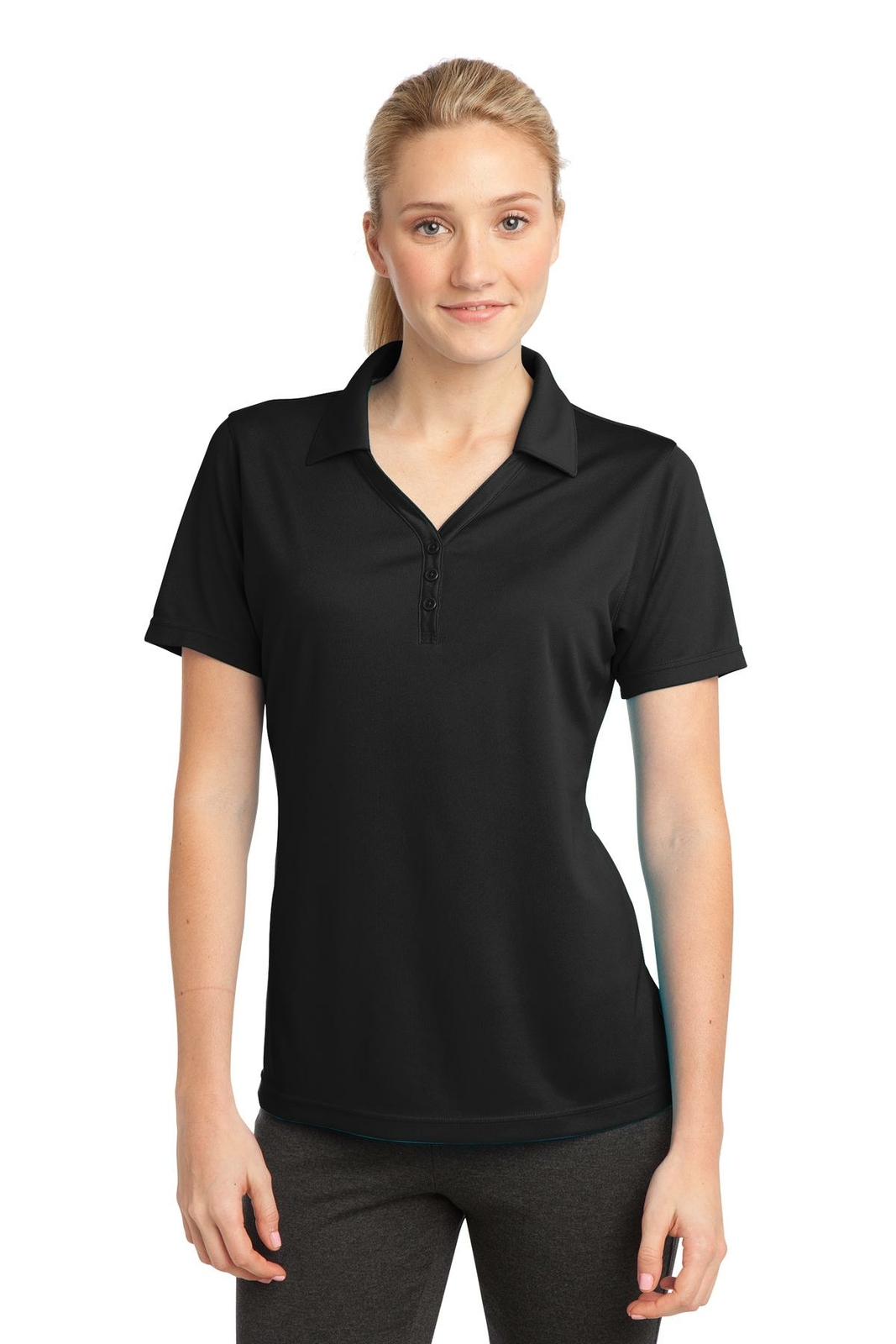 Sport-Tek Womens Short Sleeve Polyester PosiCharge Micro-Mesh Polo Shirt LST680