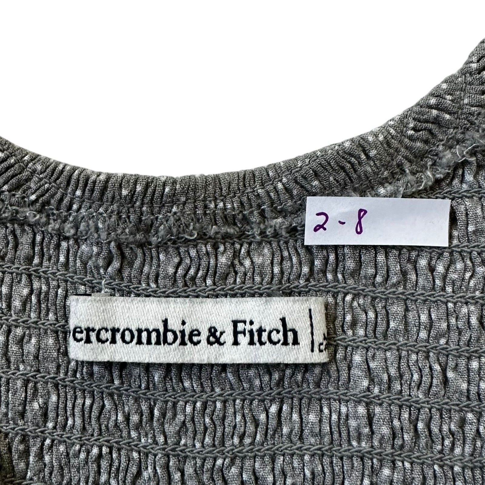 Abercrombie & Fitch Gray Dotted V-neck Bodysuit Women’s Top Size Medium | 2-8