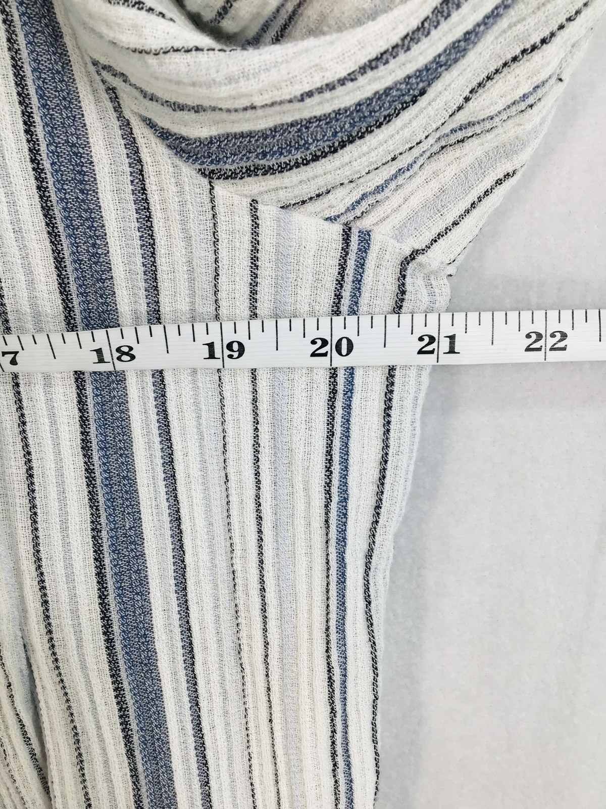 a.n.a. Striped Peasant Blouse Women’s L Boho Cottage core Cotton Baby doll Top