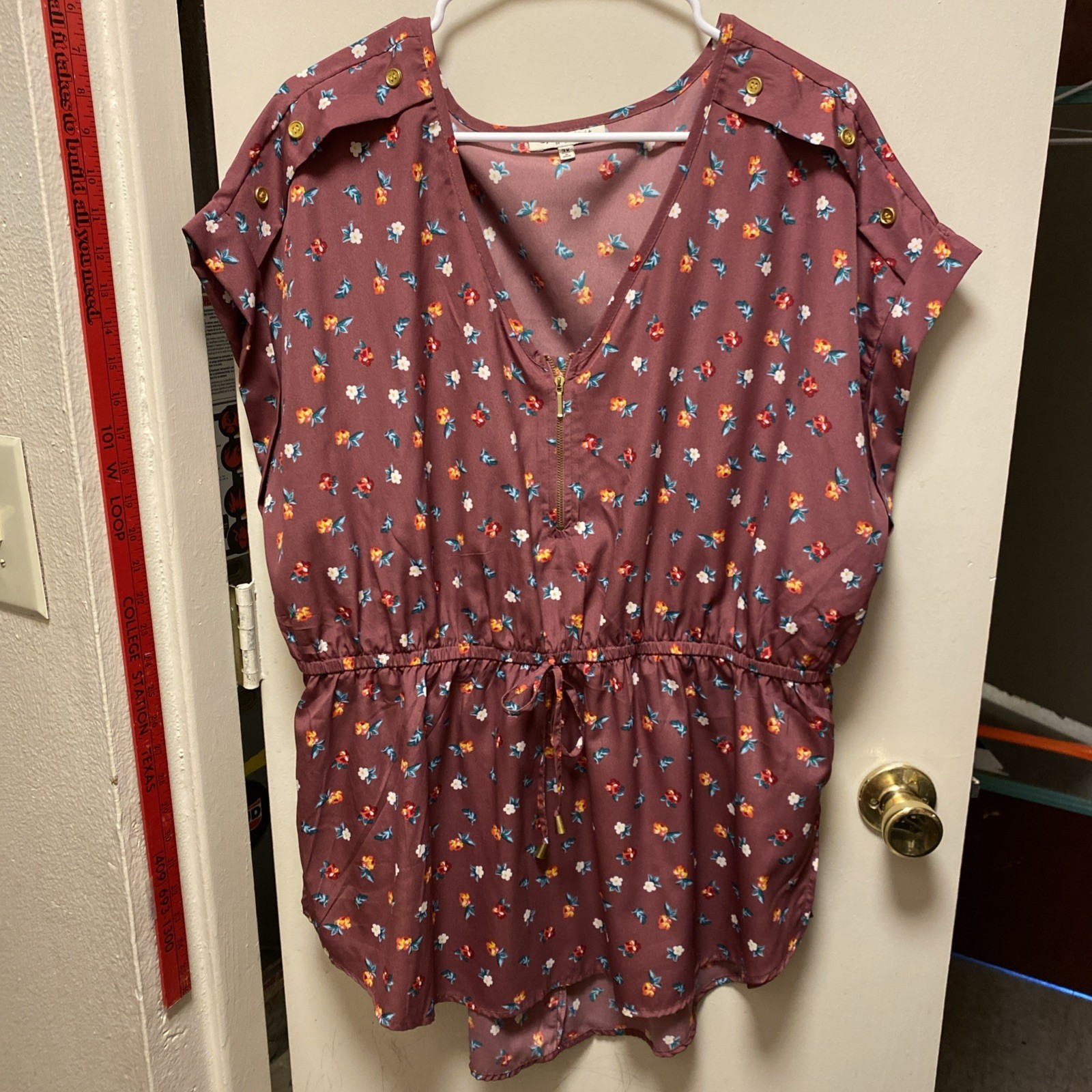 Speed limit Mph 3X Floral Blouse