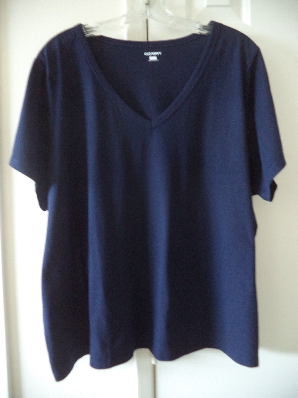 Old Navy Soft Jersey Dark Blue Navy Short Sleeve V-Neck T-Shirt XL XXL 2X 3X 4X