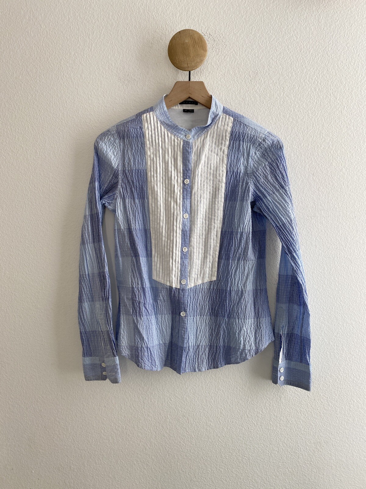 Theory Hamnet C Button Down Striped Shirt Medium