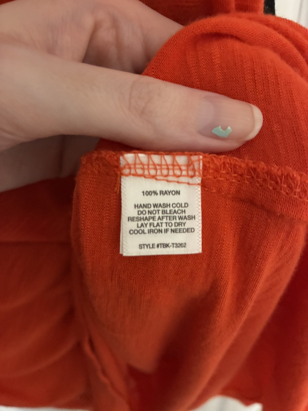 Tresics Basic Orange Flowy Tank Top Size Small