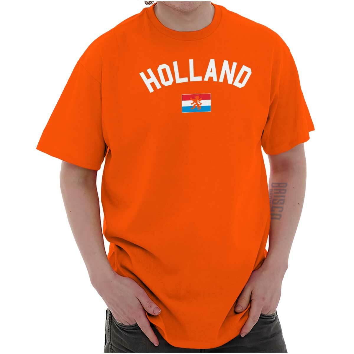 Holland Country Flag International Travel Womens or Mens Crewneck T Shirt Tee