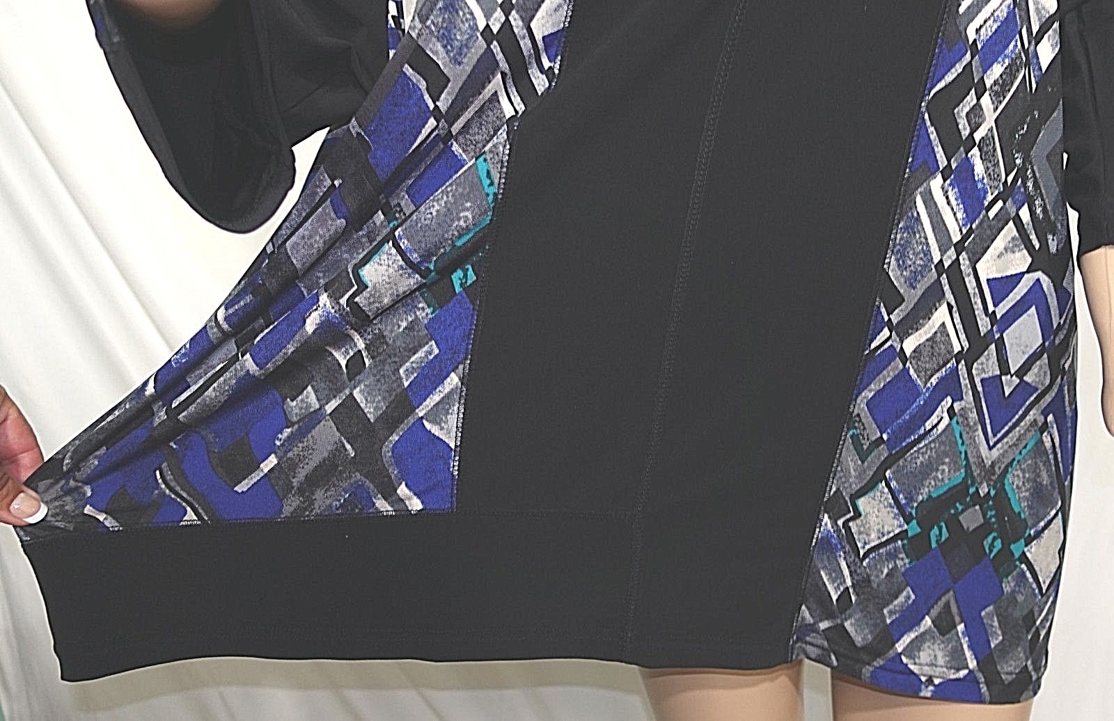 N Touch Women Plus 2x Black Gray Blue Tunic Top Blouse Shirt Sweater
