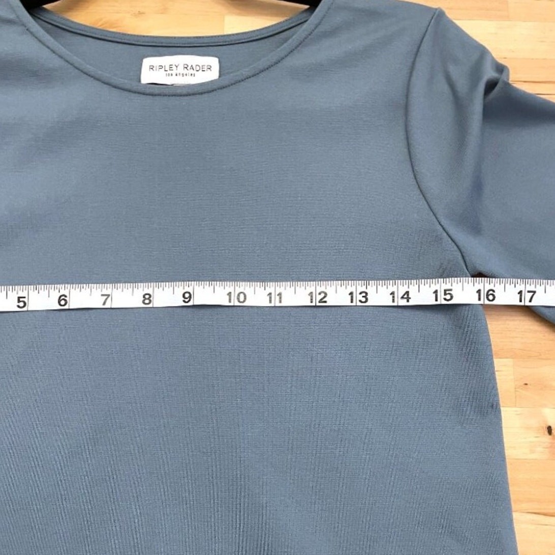 NWT Ripley Rader Ponte T-Shirt XS Ltd Ed Sea Blue Elevated Basic Boxy Minimalist