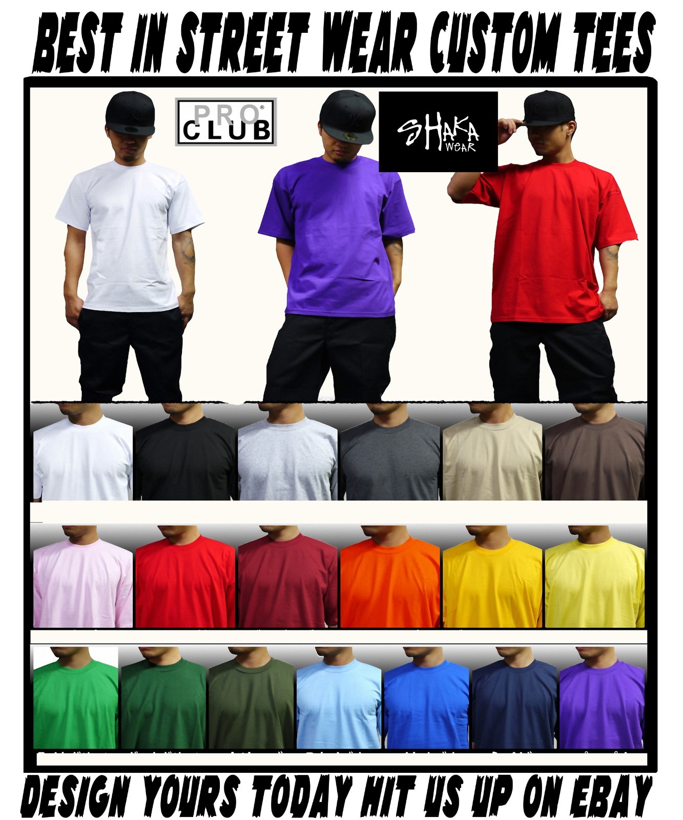 Mens 3XT Pro Club T Custom Colors Here Tee Shirts Customized Artwork Emailed