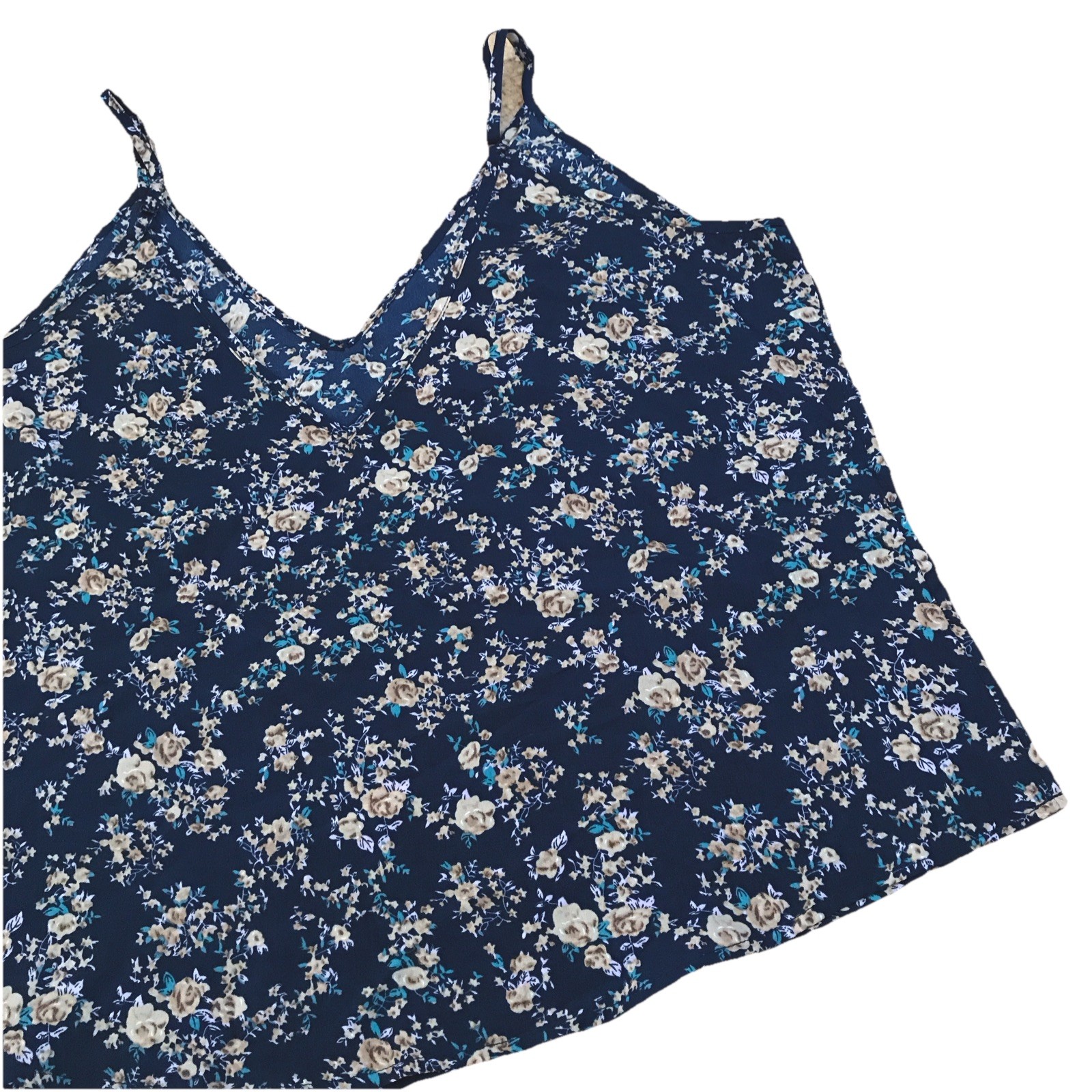 SHEIN Cropped Sleeveless Thin Strap Adjustable Floral Blouse Woman’s Size XL