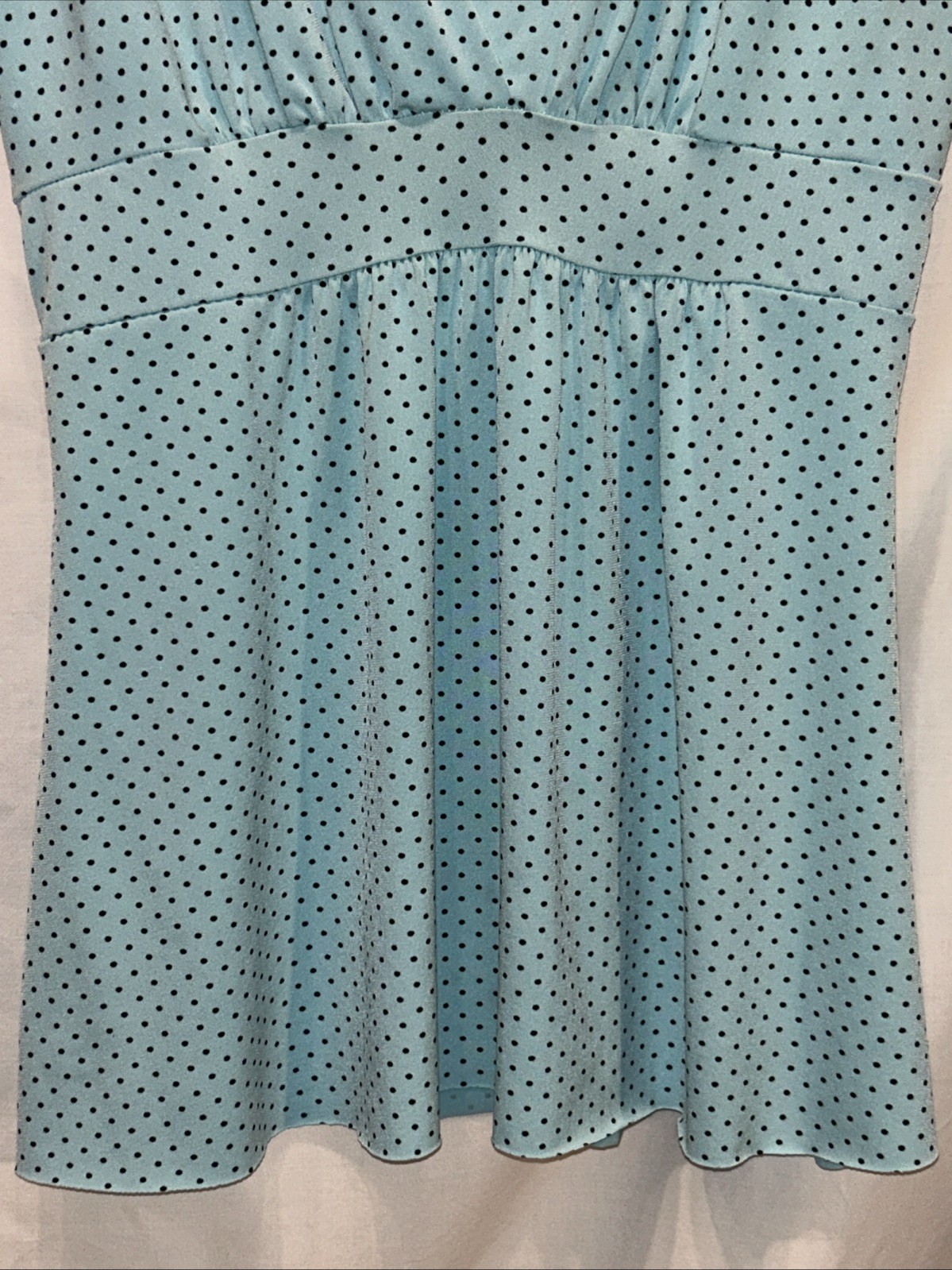 Y2K Body Central Size Medium Baby Doll Tank Top USA Made Polka Dot VTG Coquette