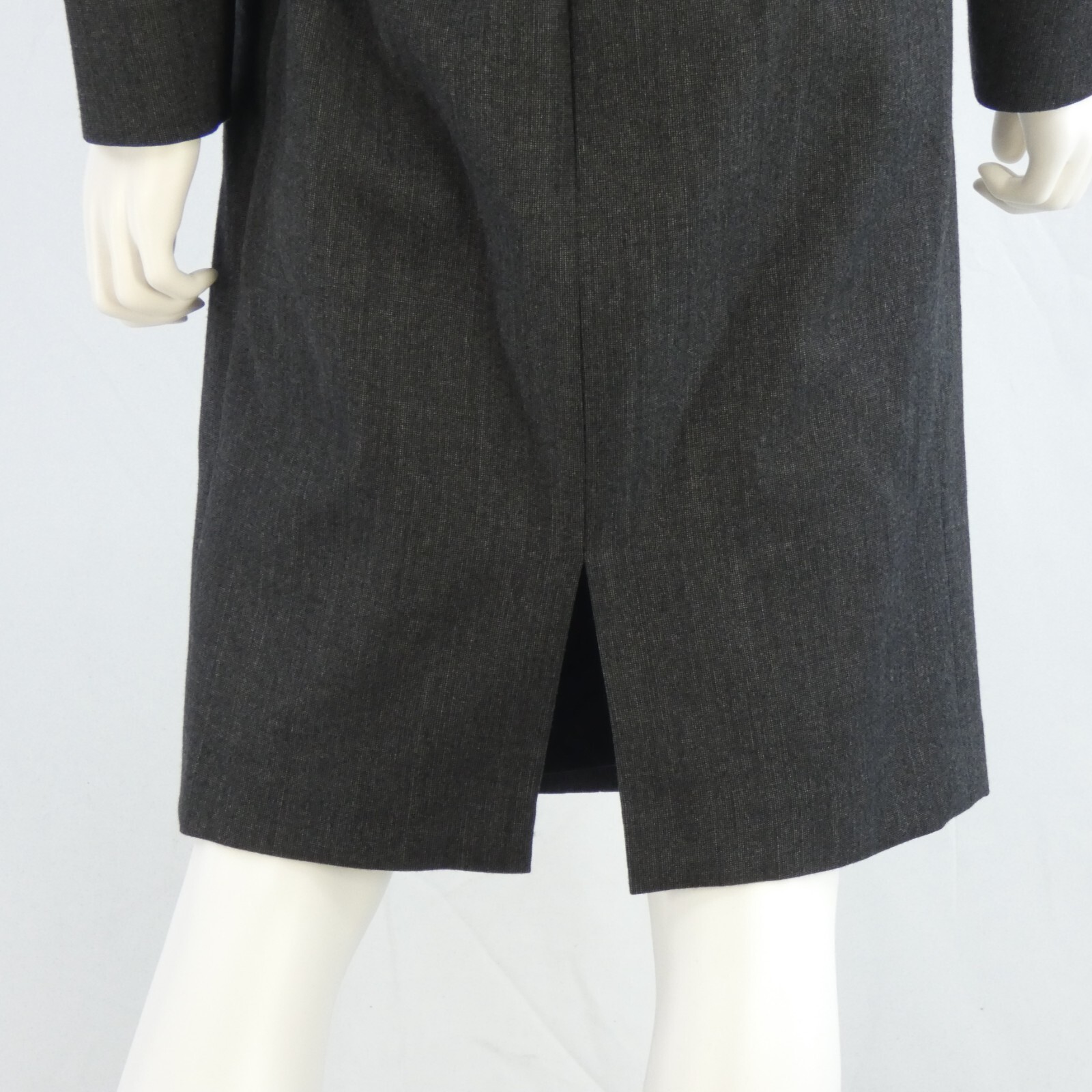 Jil Sander Dress Structured Back Overlay Vintage 1990s Charcoal Grey 40 UK 12 14