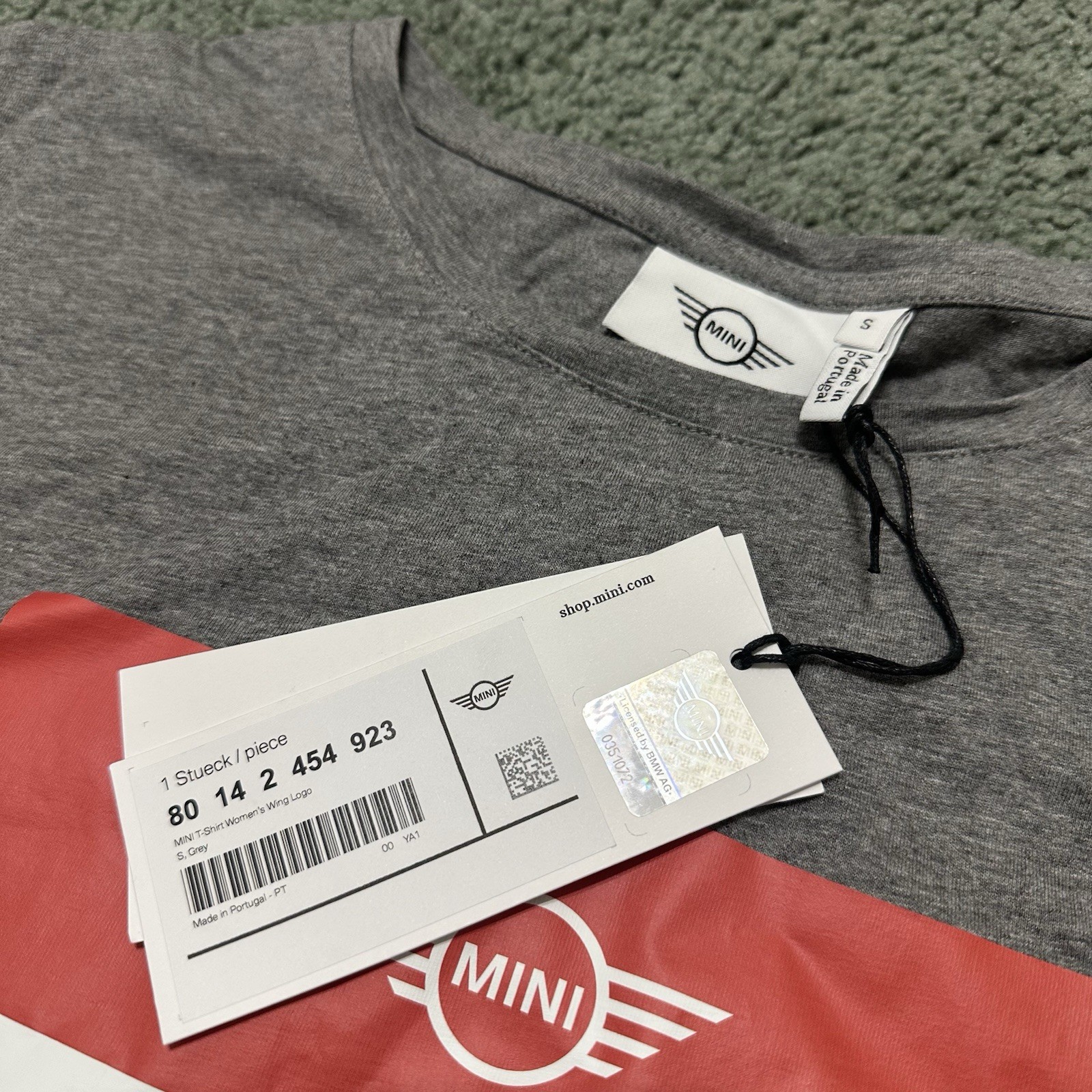 Official MINI Cooper Logo T-Shirt Gray Women’s Size S