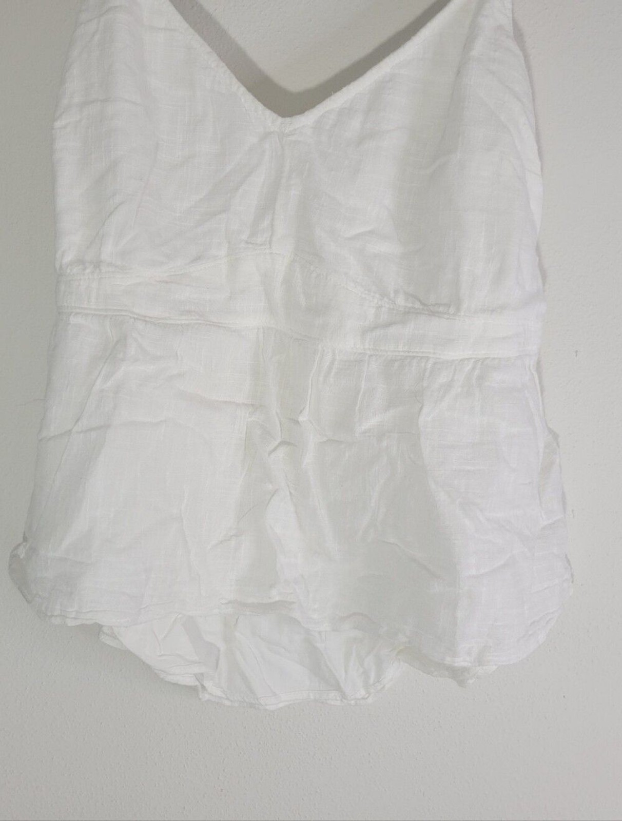 Abercrombie & Fitch Women Size L White Spaghetti Strap V-Neck Women’s Top