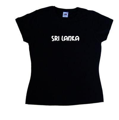 Sri Lanka text Ladies T-Shirt
