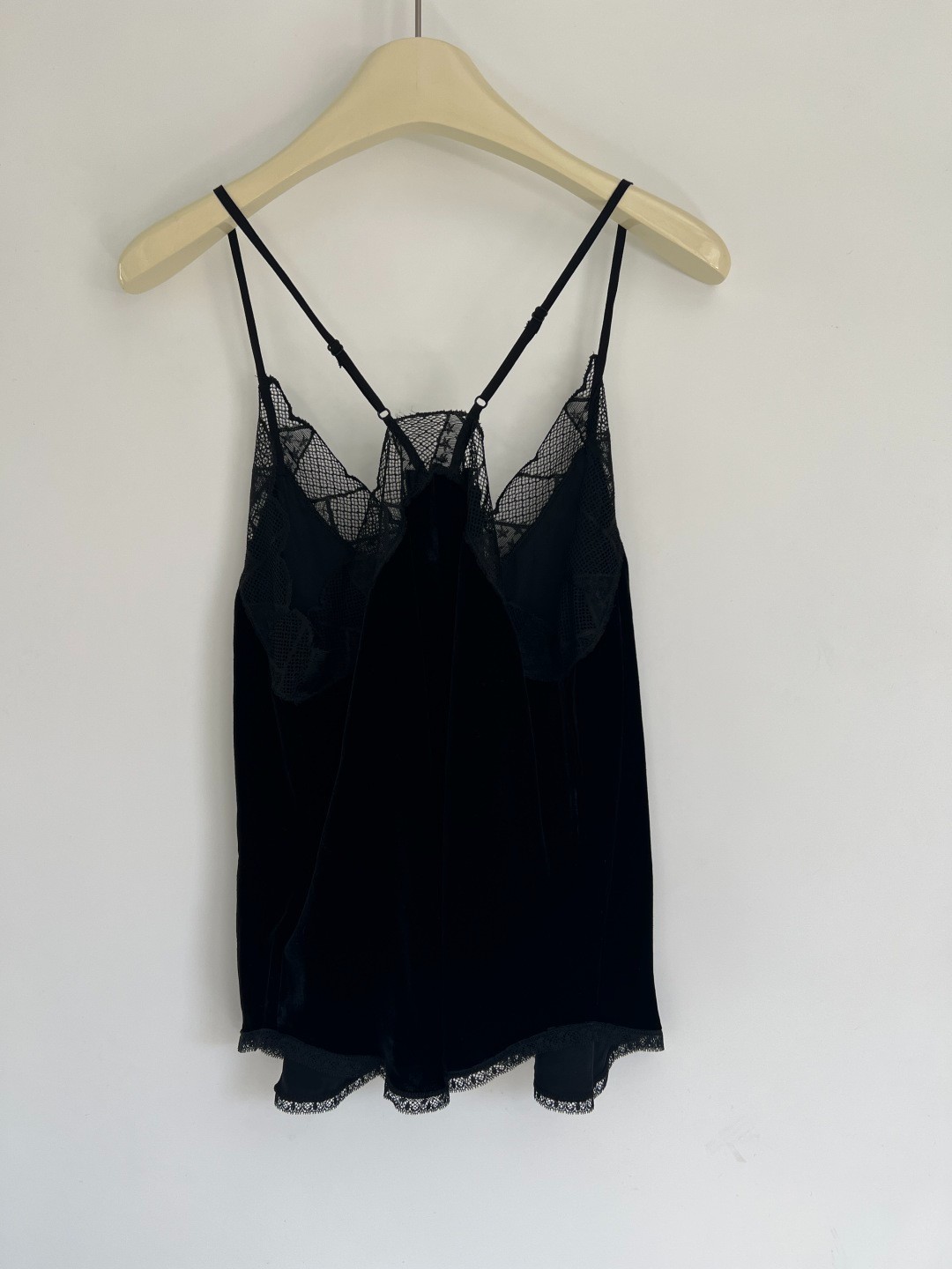 Women France Zadig & Voltaire Velvet Silk V-Neck Sexy Backless Halter Vest XS-L