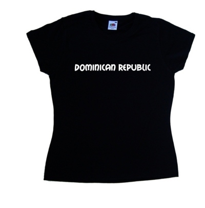Dominican Republic text Ladies T-Shirt