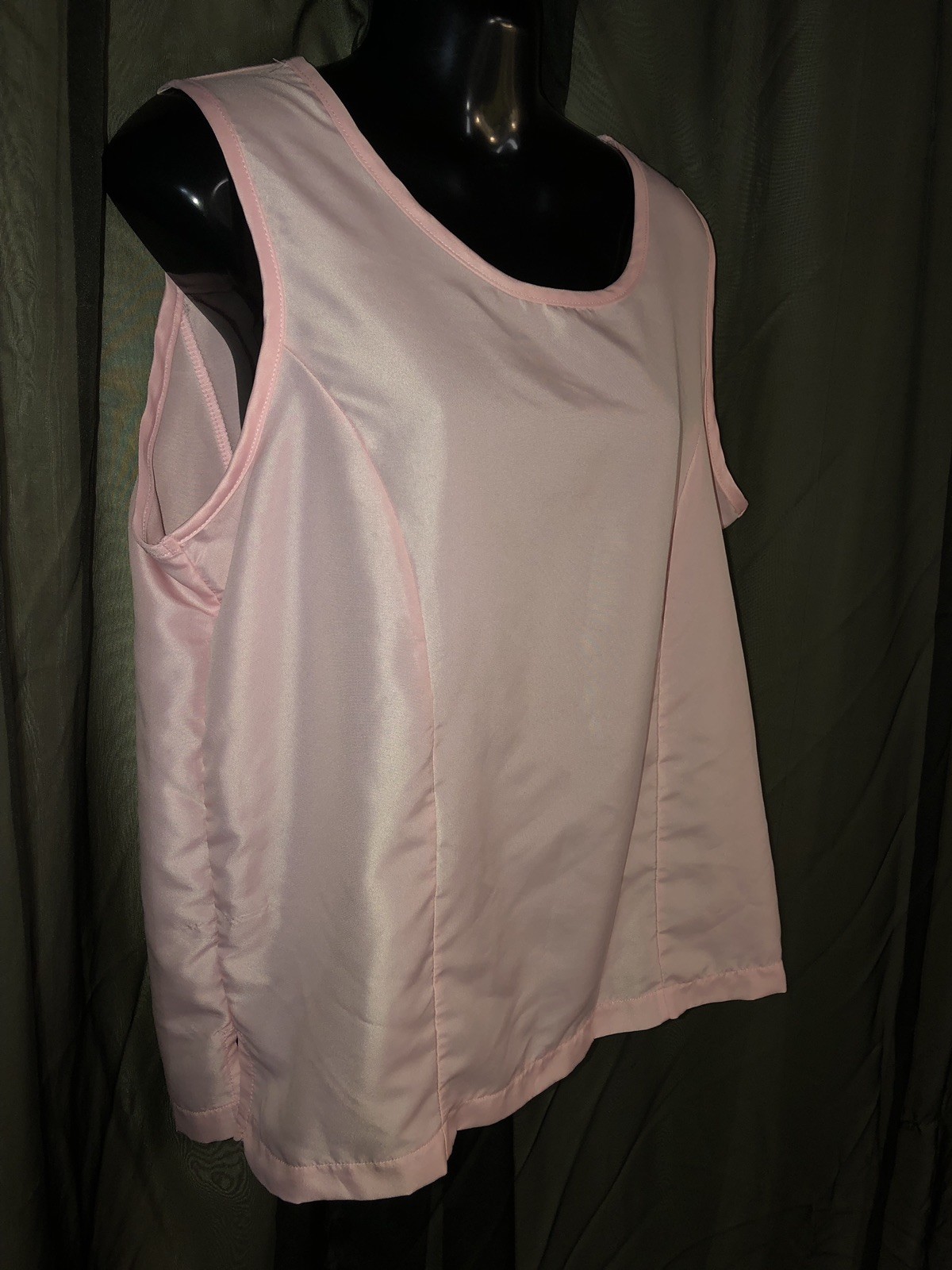 SALON STUDIO Sleeveless PINK Blouse Top Women’s Size LARGE