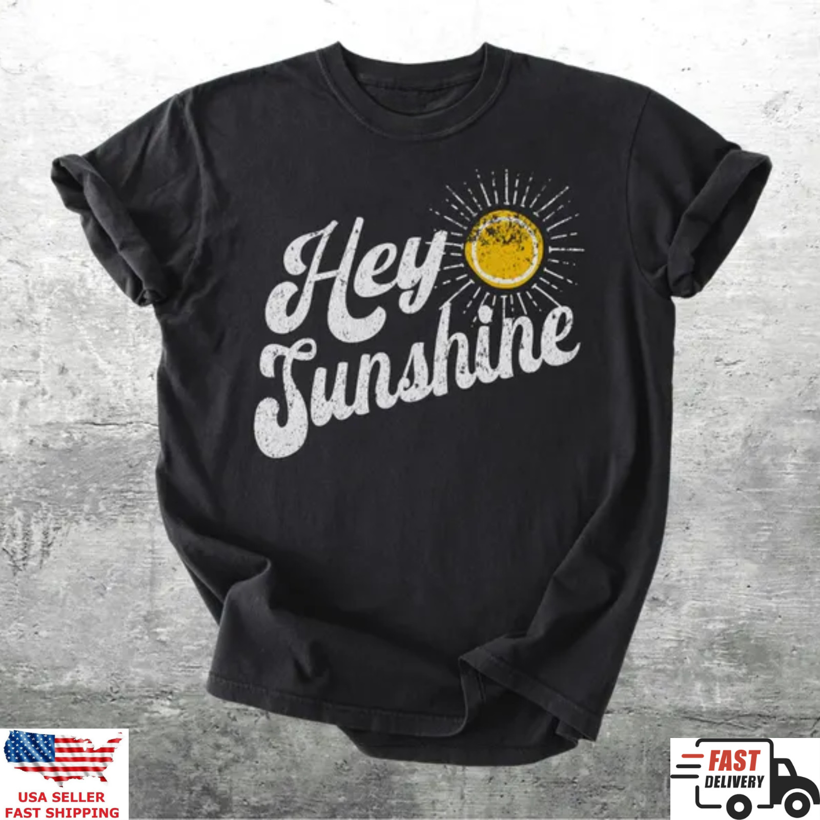 Retro Sunshine Shirt Hey Sunshine Positive Quote Summer Tee Gift