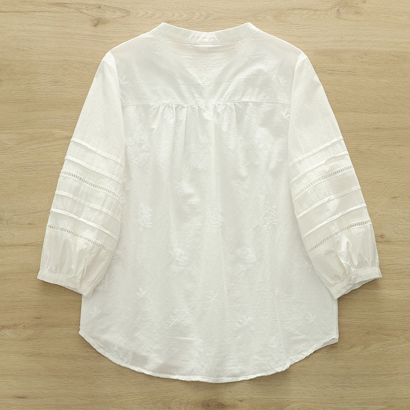 Casual Womens Loose Shirt Tops Blouse Breathable Summer Korean Retro Shirts