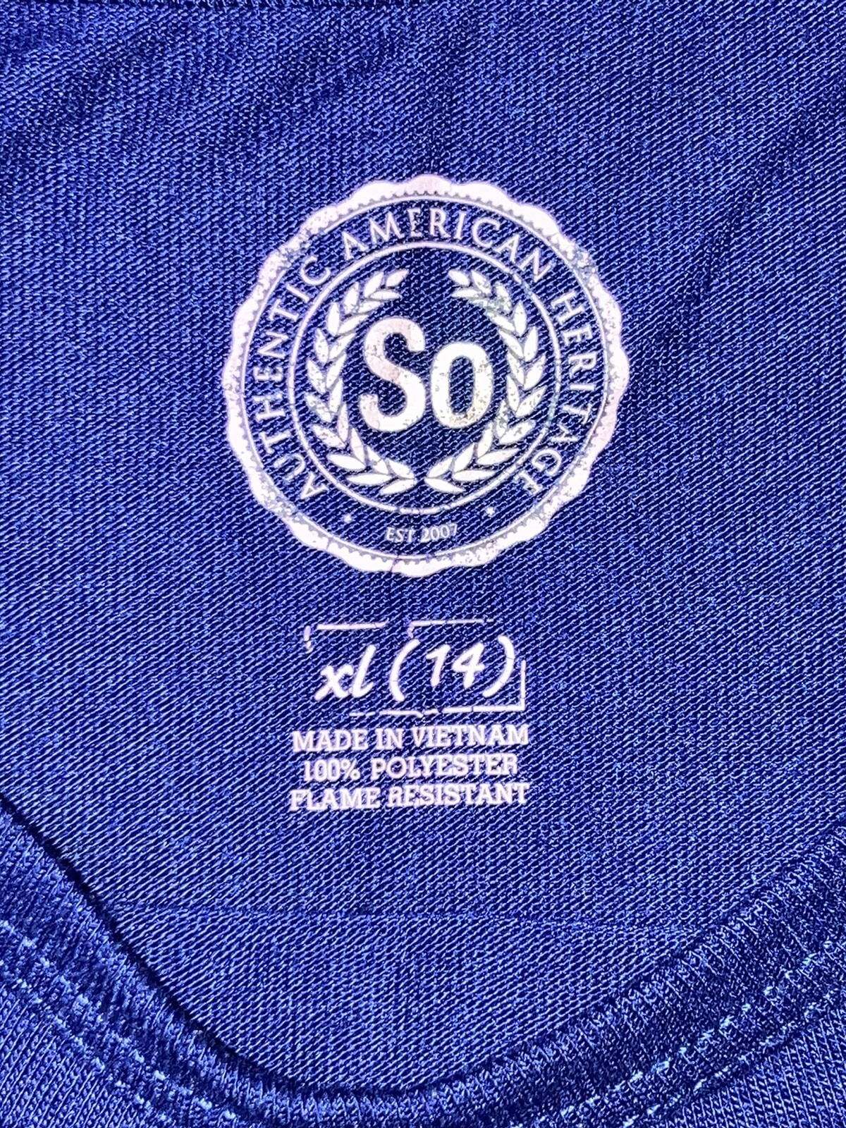 SO Authentic American Heritage Shirt Girl’s 14 Blue Long Sleeve Lama Holiday