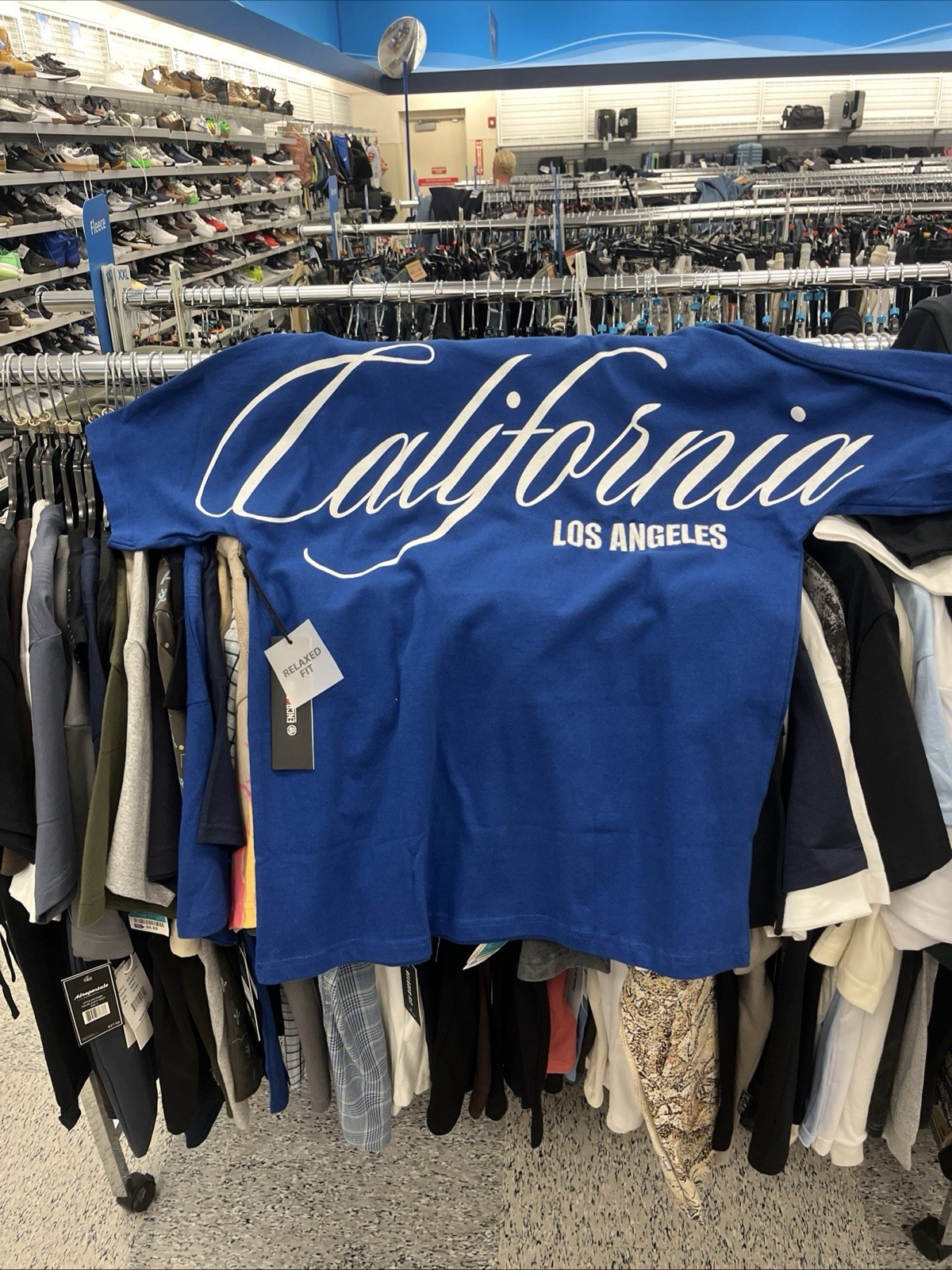 Blue California Los Angeles Graphic Print T-Shirt Unisex Adults M Pullover