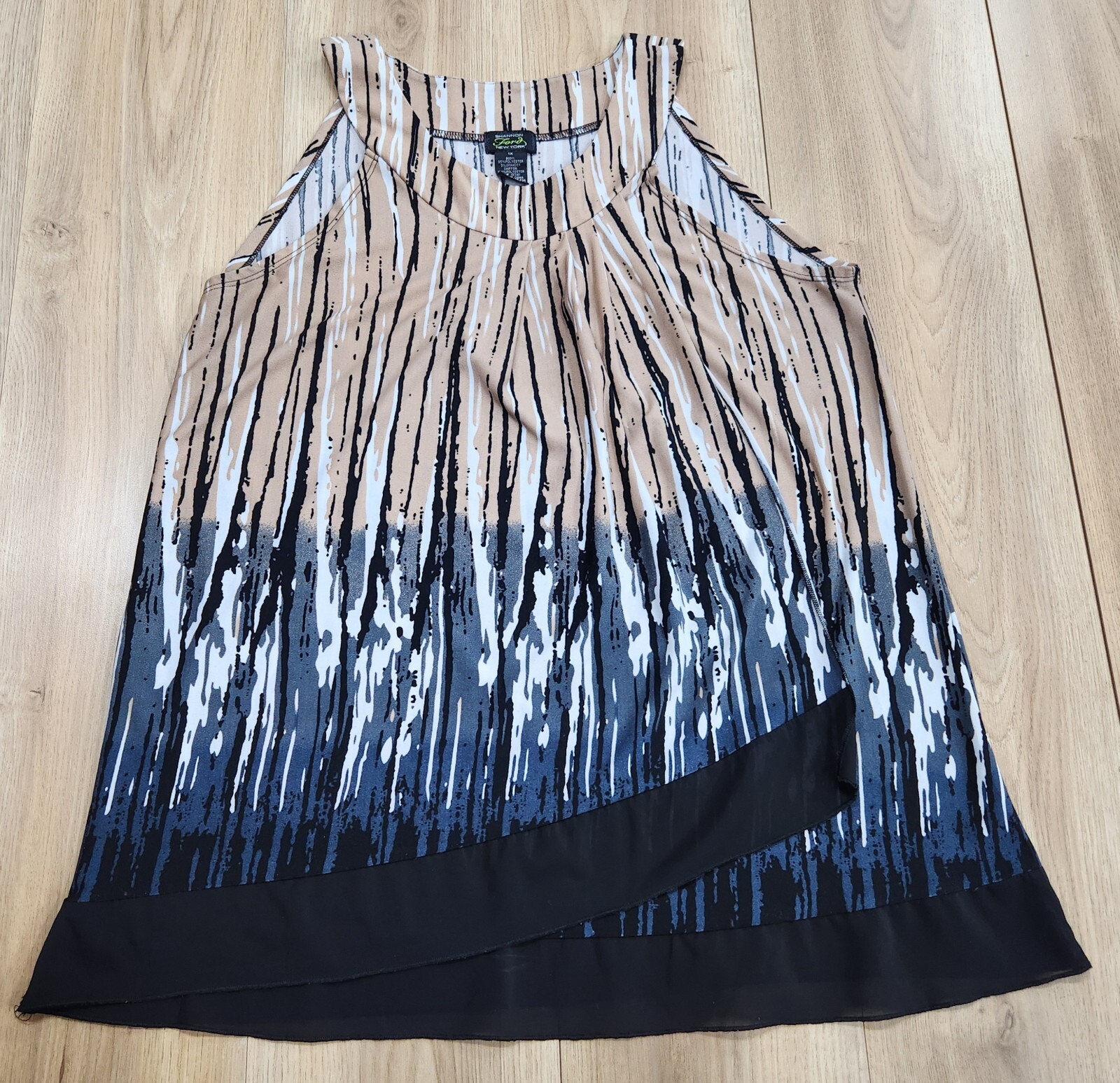 Shannon Ford New York Sleeveless Blouse Womens Sz 1X, Lightweight, Lined
