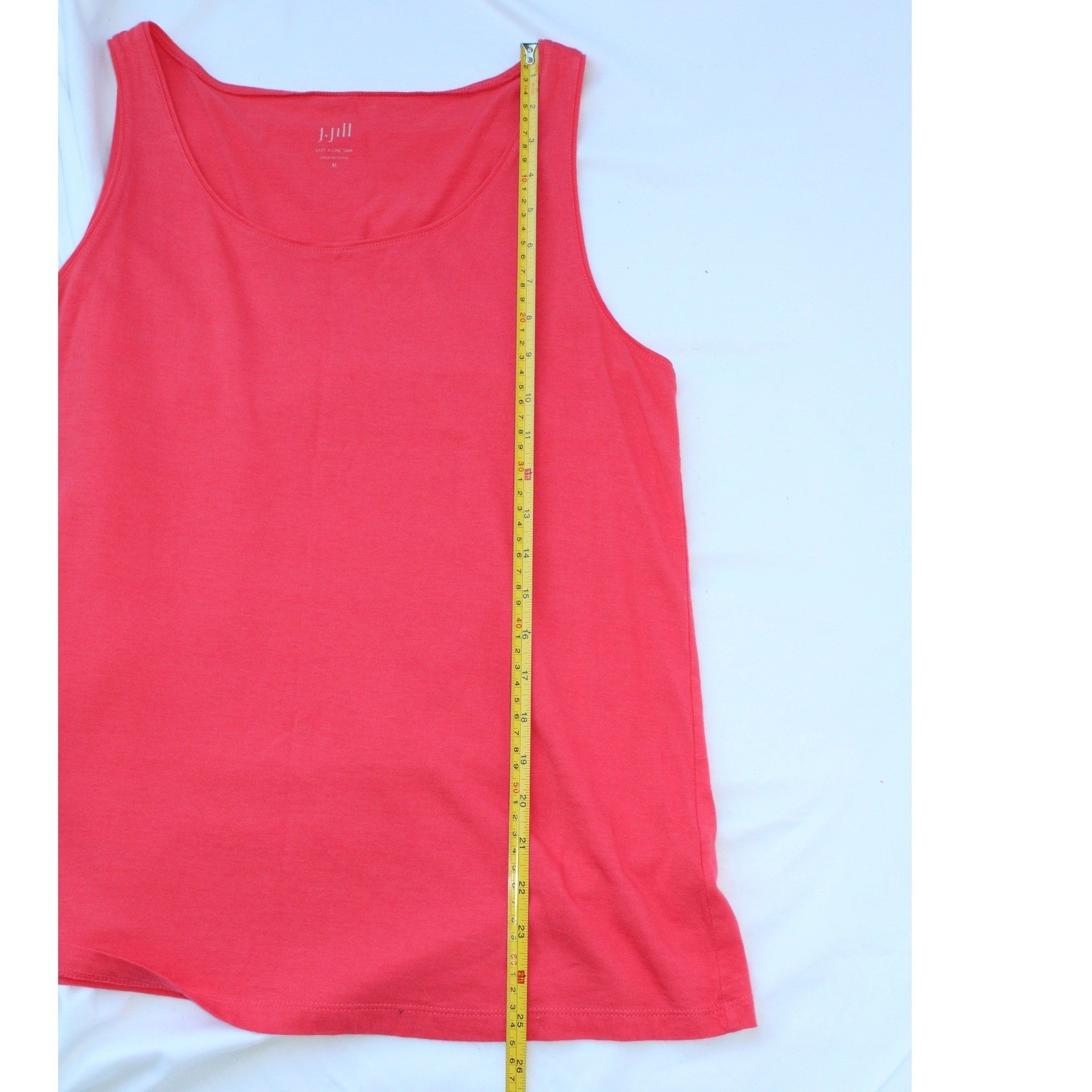 J. Jill Easy A-Line Tank Coral Pink Pima Cotton Modal Blend Sleeveless Top M