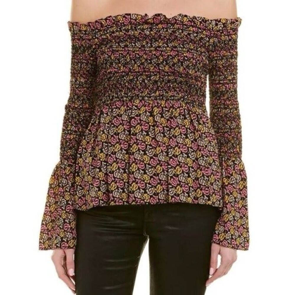 ALC Agra Smocked Blouse Off Shoulder 6