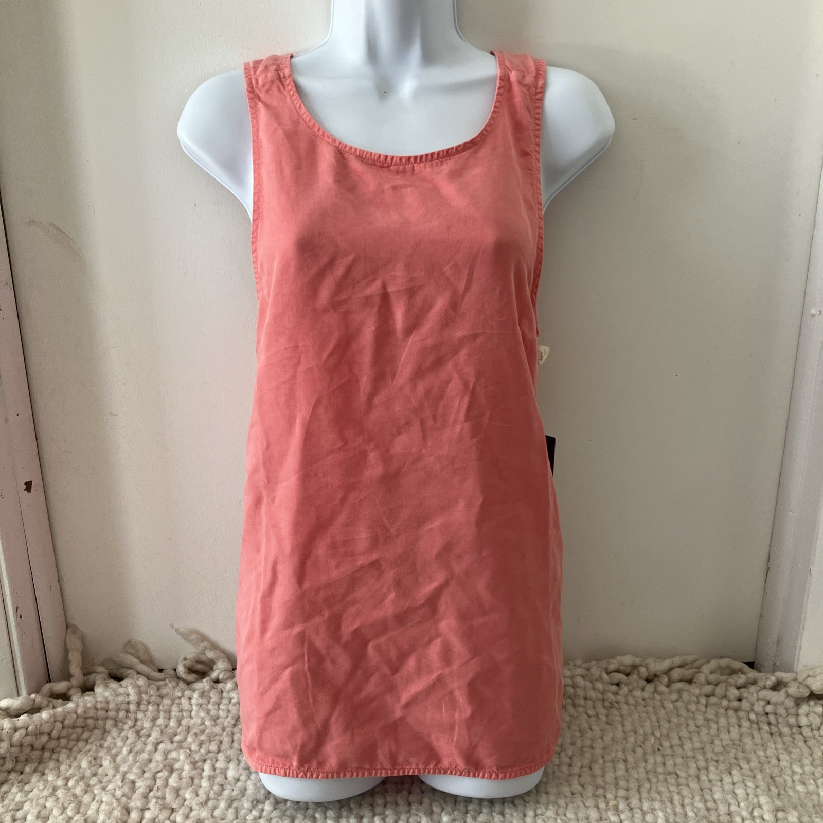 NWT TenTree Women’s Harbour Tank Top Pink Size M Open Back Ethical Breathable