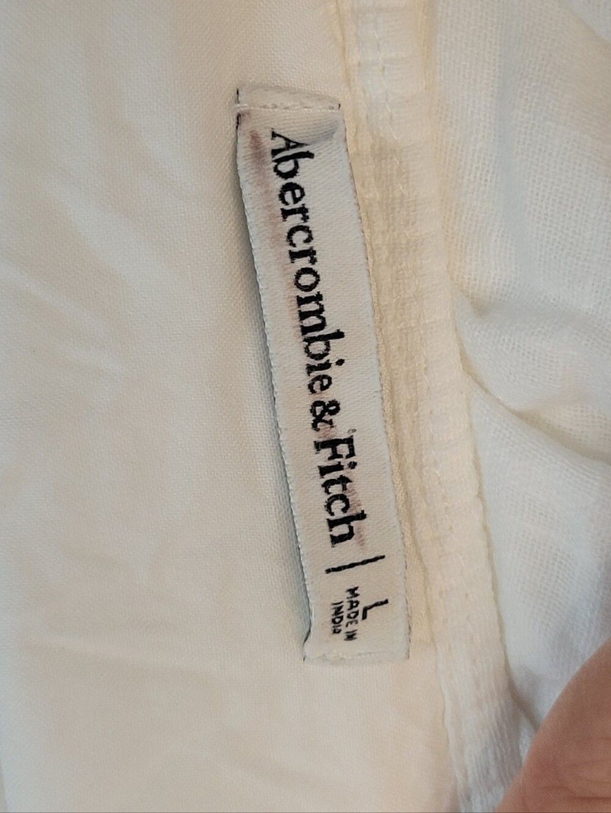 Abercrombie & Fitch Women Size L White Spaghetti Strap V-Neck Women’s Top