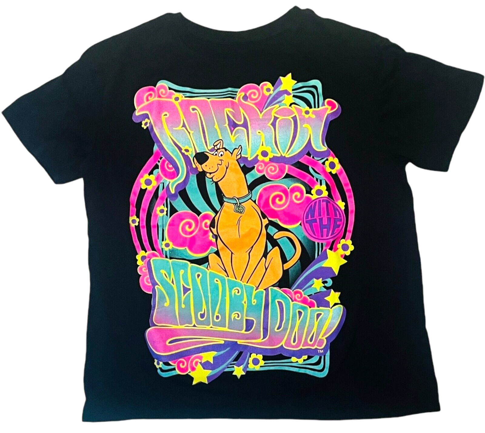 Scooby-Doo Graphic Tee for Women – Psychedelic Rockin’ Shirt – Size Small