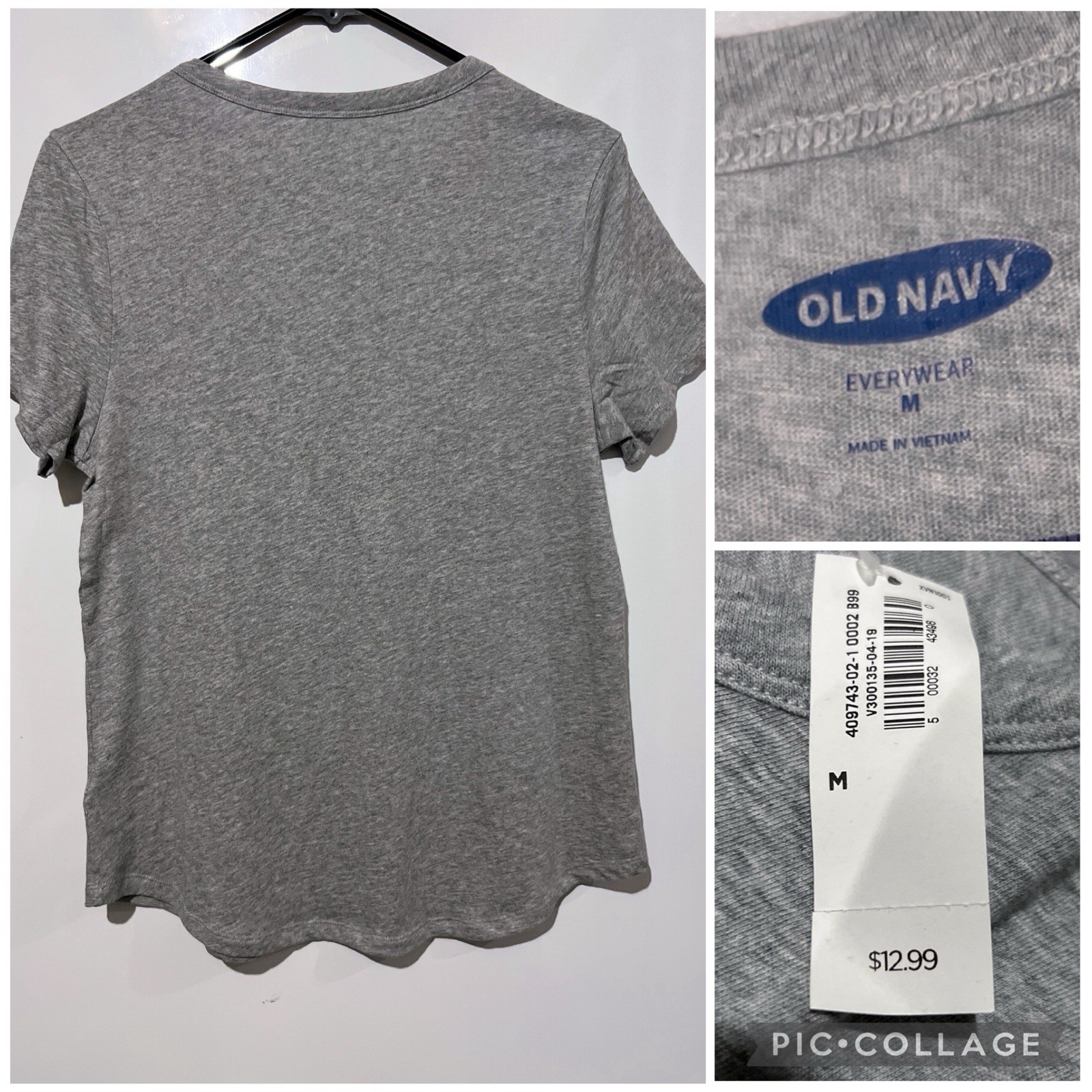 Old Navy Womens T-Shirt Bundle NWT Medium Flamingo Pocket Aqua Gray Blue Tees