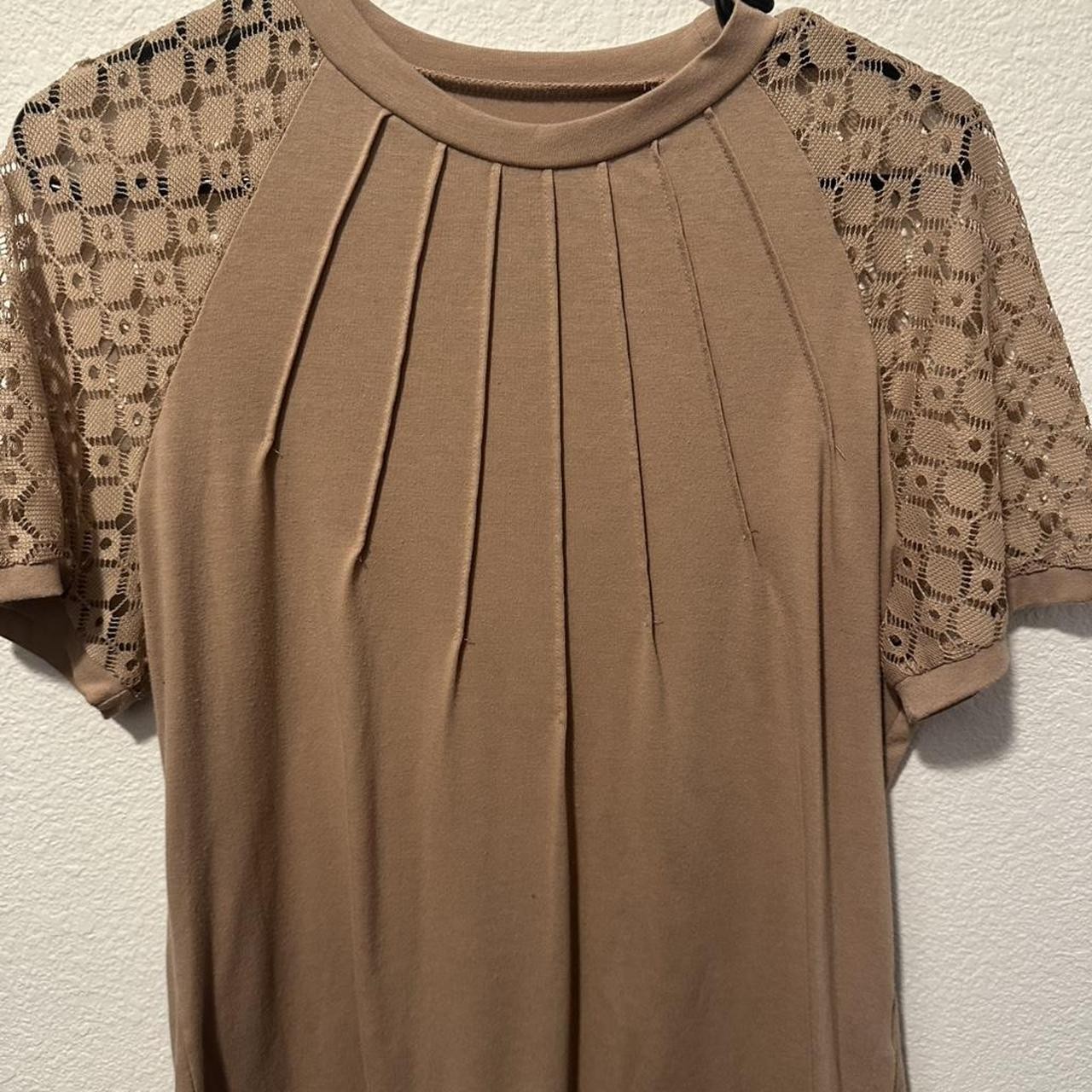 SHEIN Women’s Tan and Brown Blouse