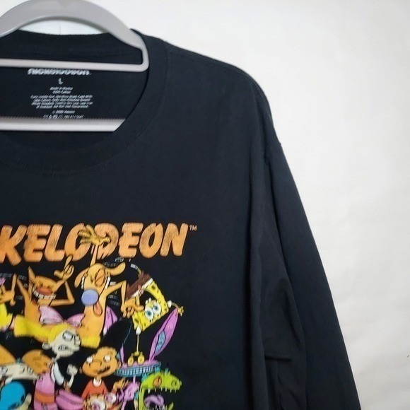 Nickelodeon Shirt Women L Black Retro Cartoon Graphic Nostalgia Character Fan