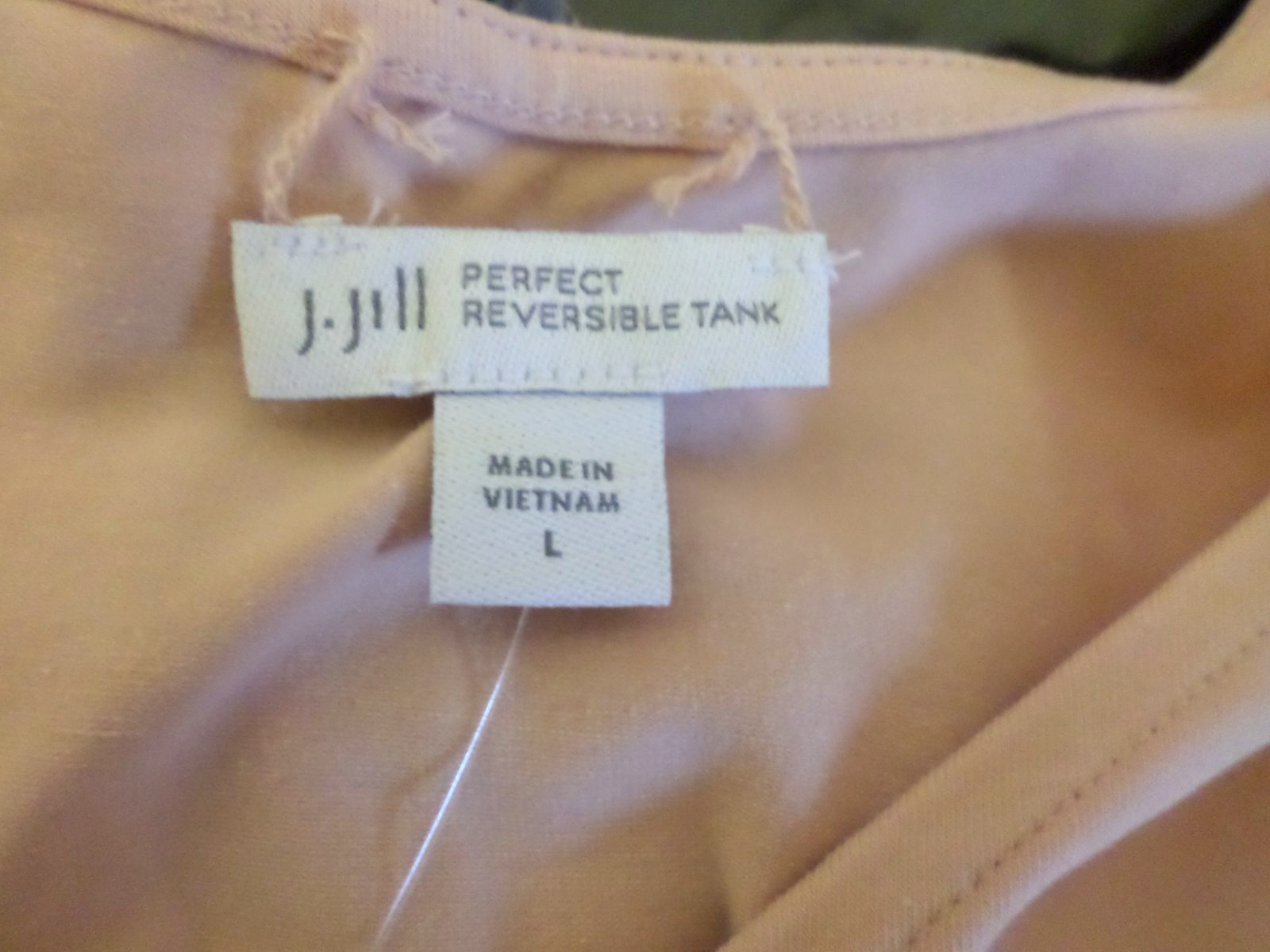 NWT! J JILL PERFECT REVERSIBLE TANK-LARGE-CORAL DUST-STRETCH-VERY NICE!