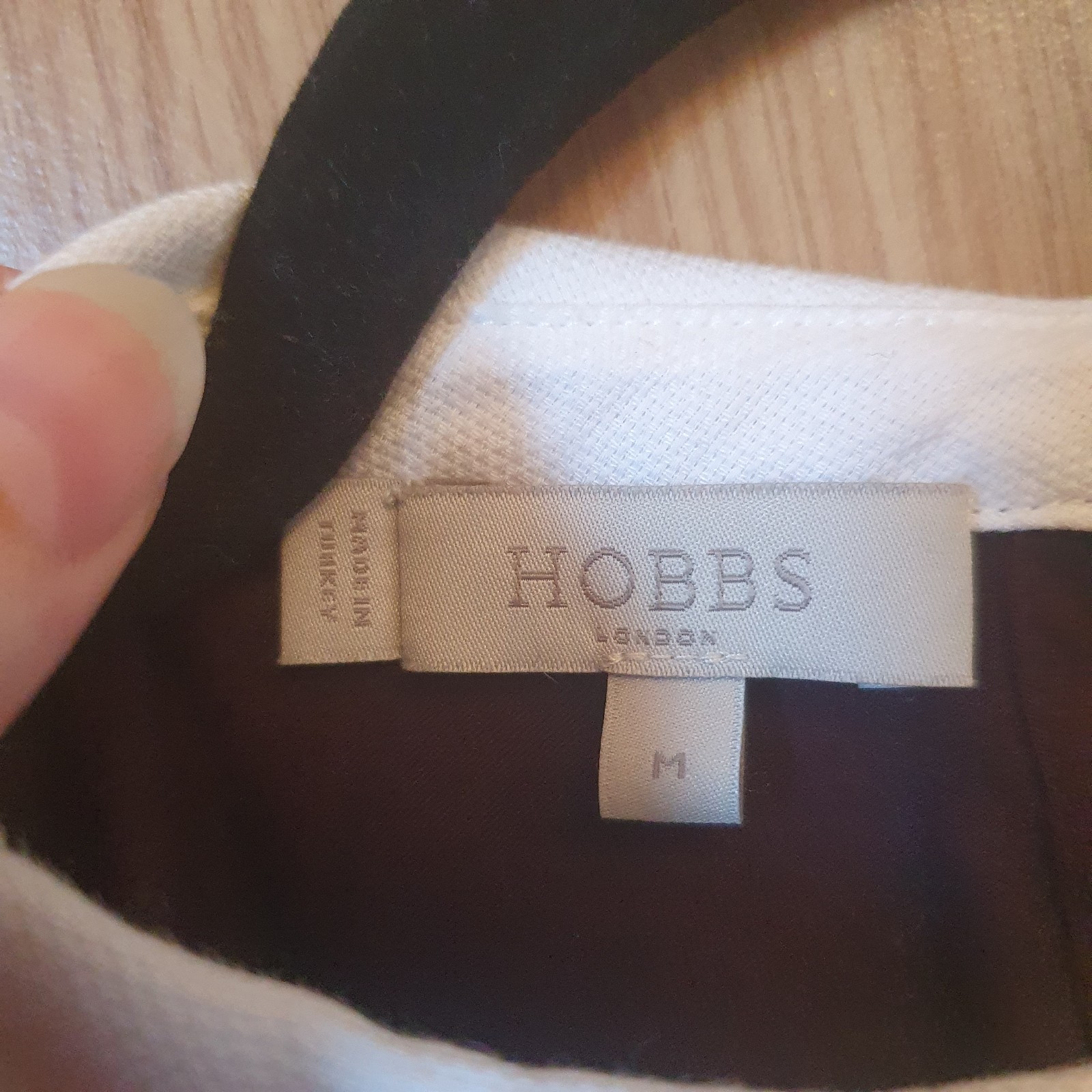 Hobbs Collared Long Sleeved Top Viscose Elastane Dark Academia UK M Purple