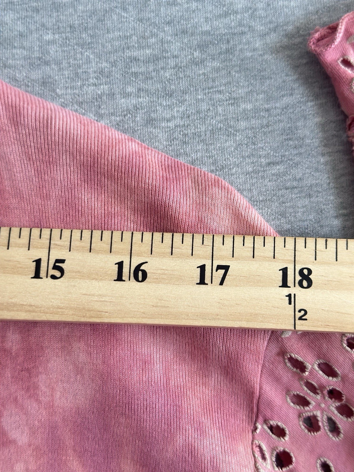 Glima Top Sz 1X Pink Wash Grunge Fairy Y2K Renaissance Script Rose Indie Tie Dye