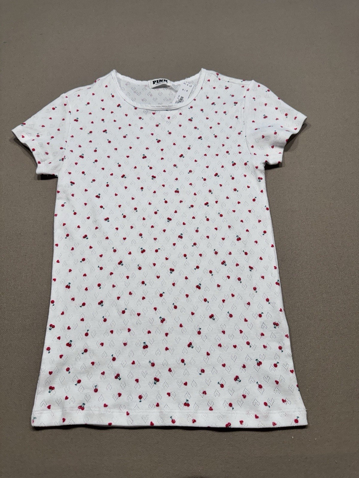 Victoria’s Secret PINK Cherry Heart Top New Size Small