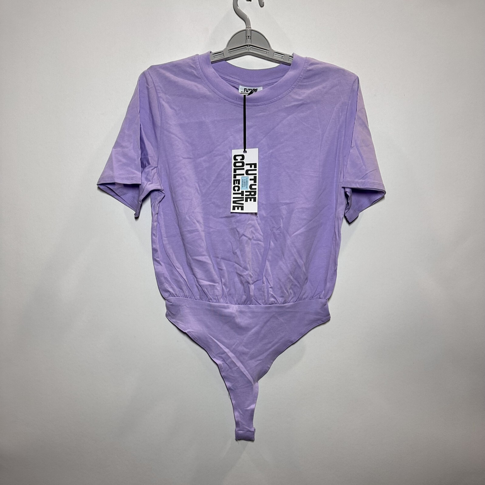 Women’s Short Sleeve Everyday Basic Bodysuit – Future Collective Purple M