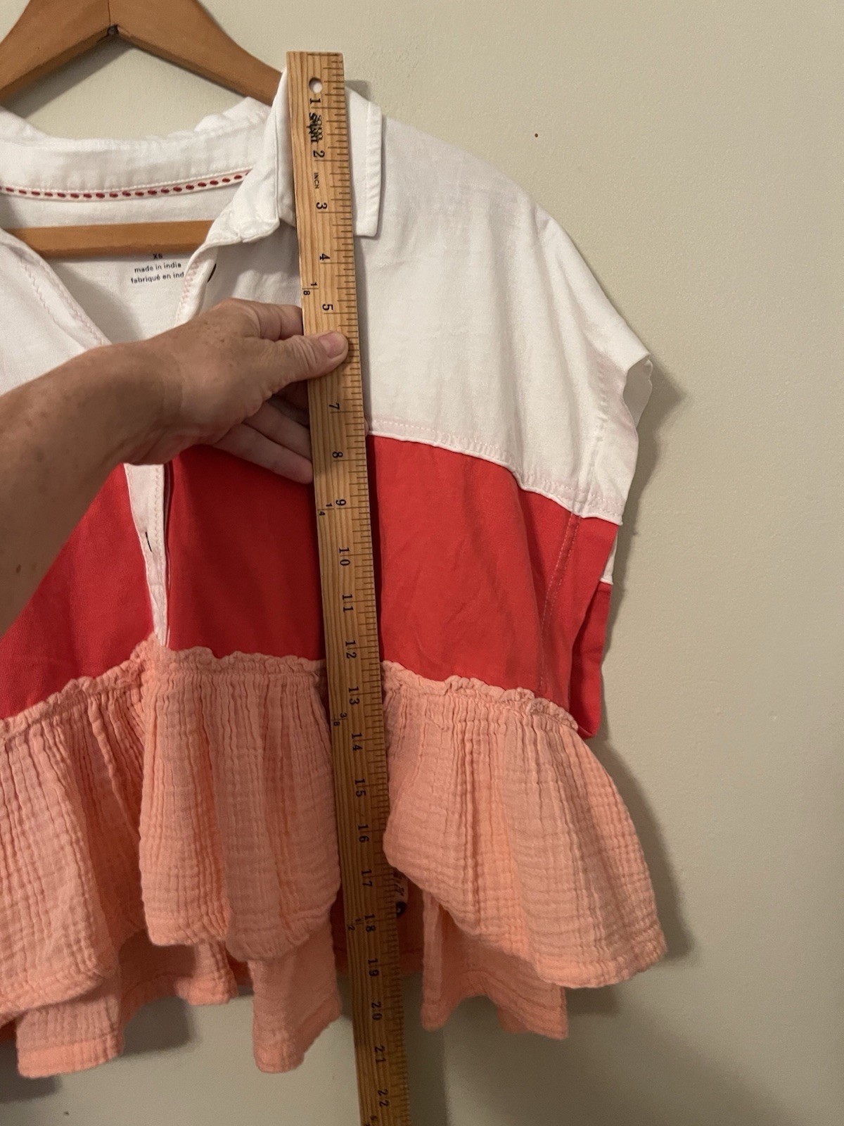 Anthropologie Pilcro Bonfire Rugby Top size XS Cropped Oversized Shirt